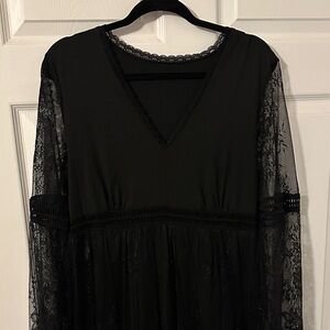 Elegant Black Lace Dress